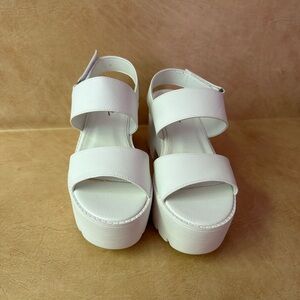 Nasty Gal Cleated Platform Slingback Sandals Size 36